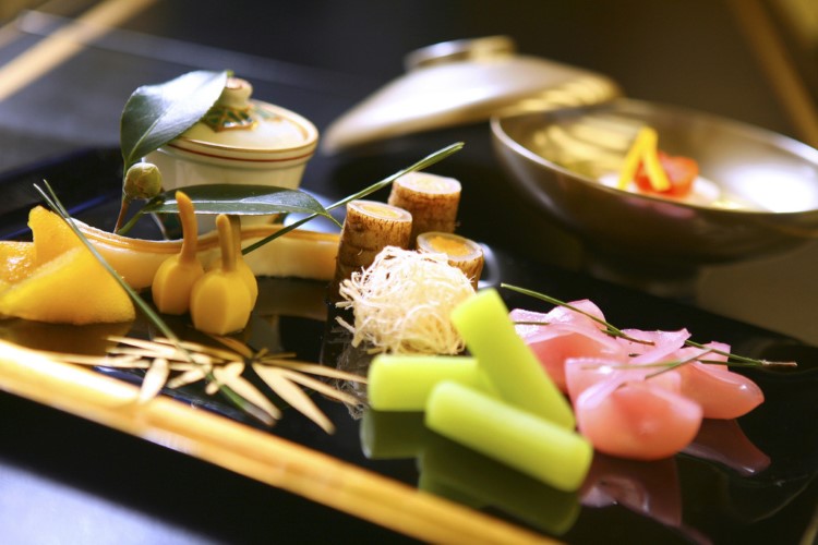 A decadent selection of dishes at Halal Sukiyaki Restaurant Diyafa, showing off the beauty and diversity of Japanese cuisine.
